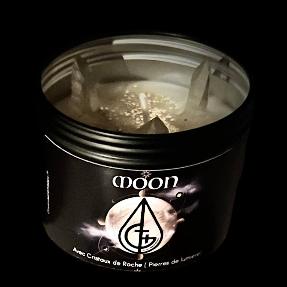Mondkerze positive Energien + Der Feng Shui Glücksbringer Vollmond Ritual Bergkristall