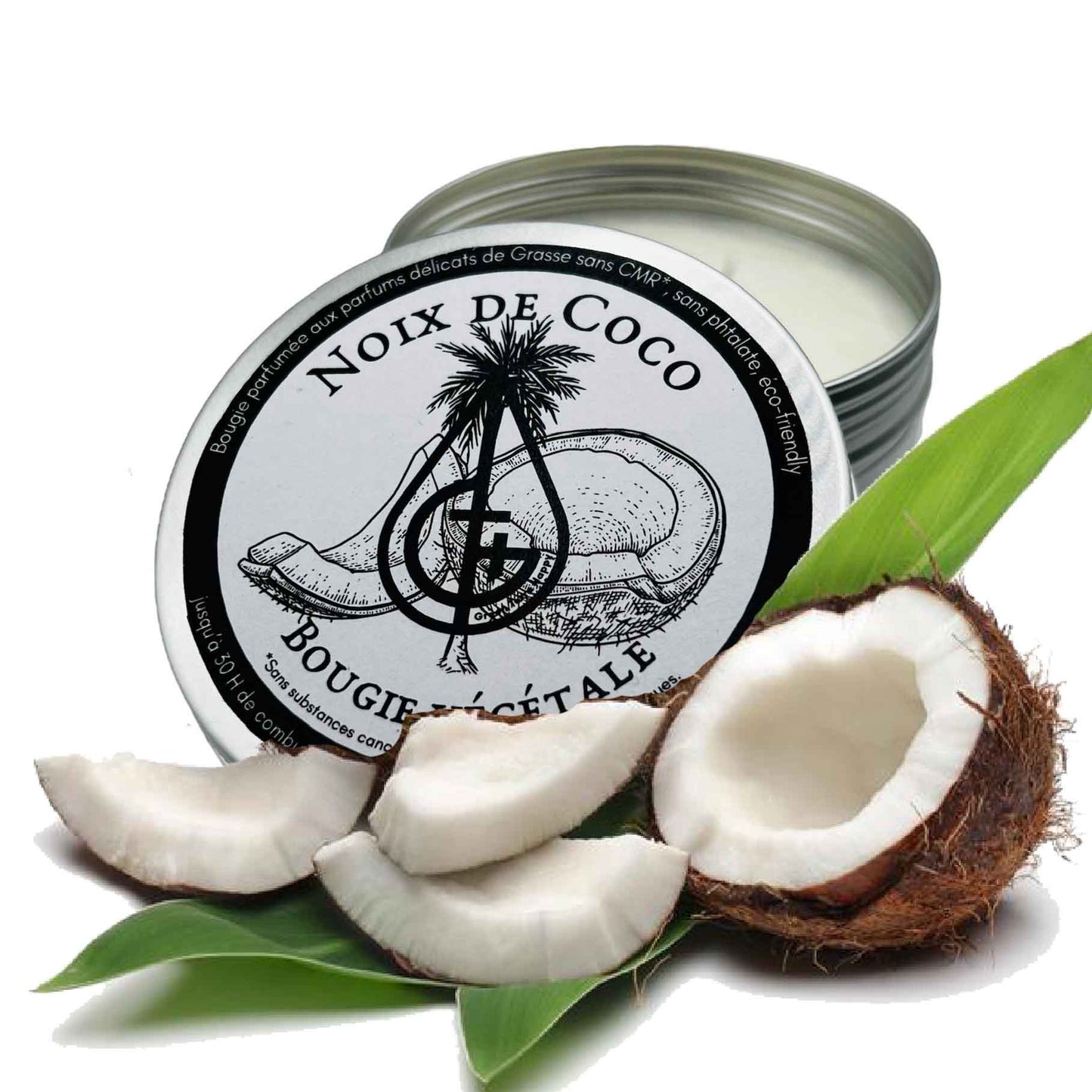 Bougie vegetale a la noix de coco parfumee naturelle