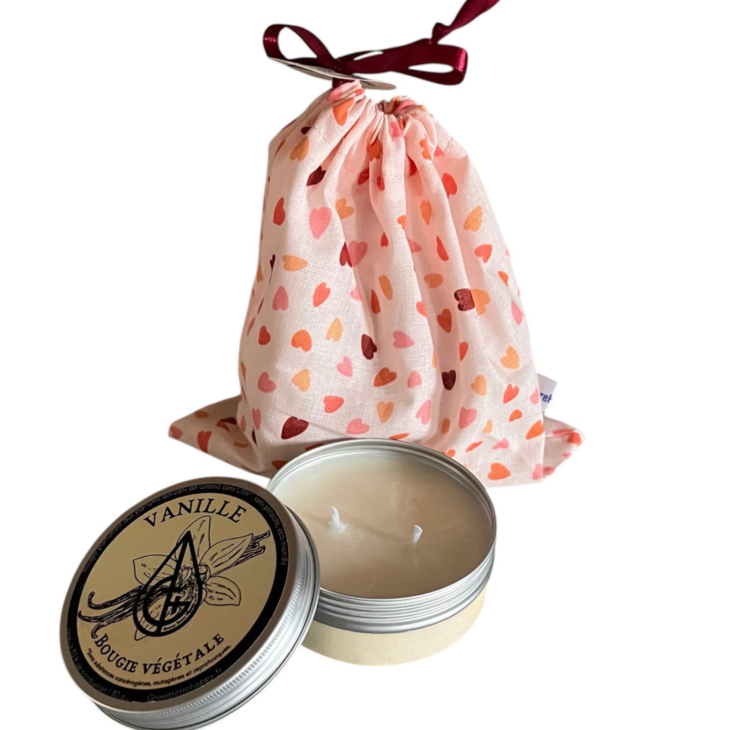 Bougie Vanille des îles longue durée fait en France, bougie vegan artisanale