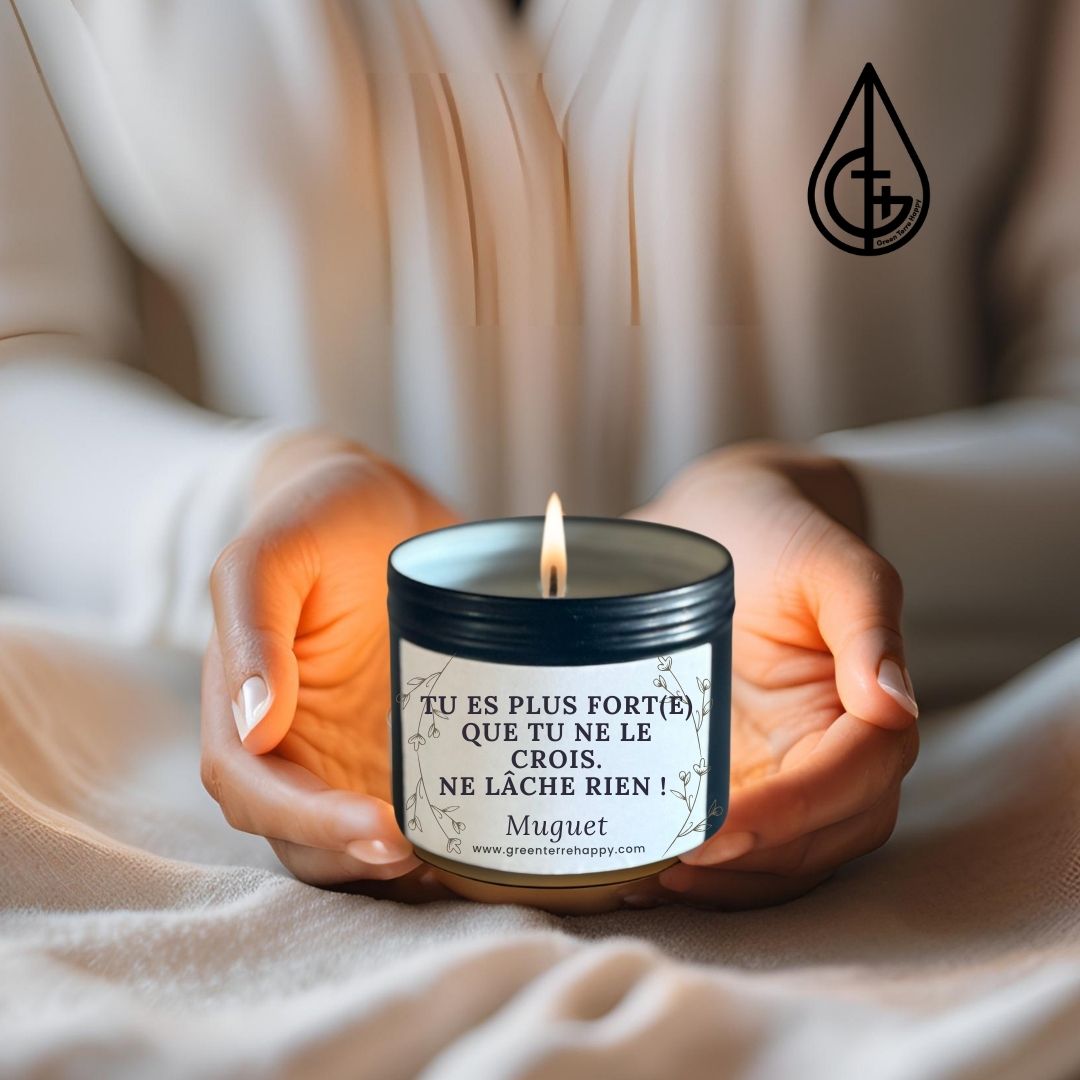 Bougie parfumée personnalisée message texte /Cadeau unique et sur-mesure pour un ami maman papa grand-mère collègue employé entreprise /Noël