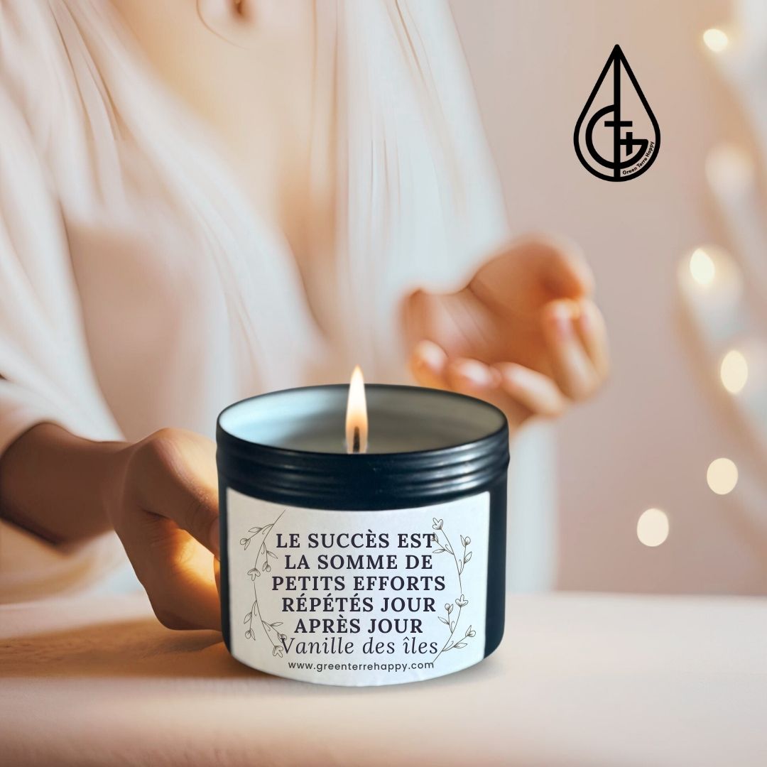 Bougie parfumée personnalisée message texte /Cadeau unique et sur-mesure pour un ami maman papa grand-mère collègue employé entreprise /Noël