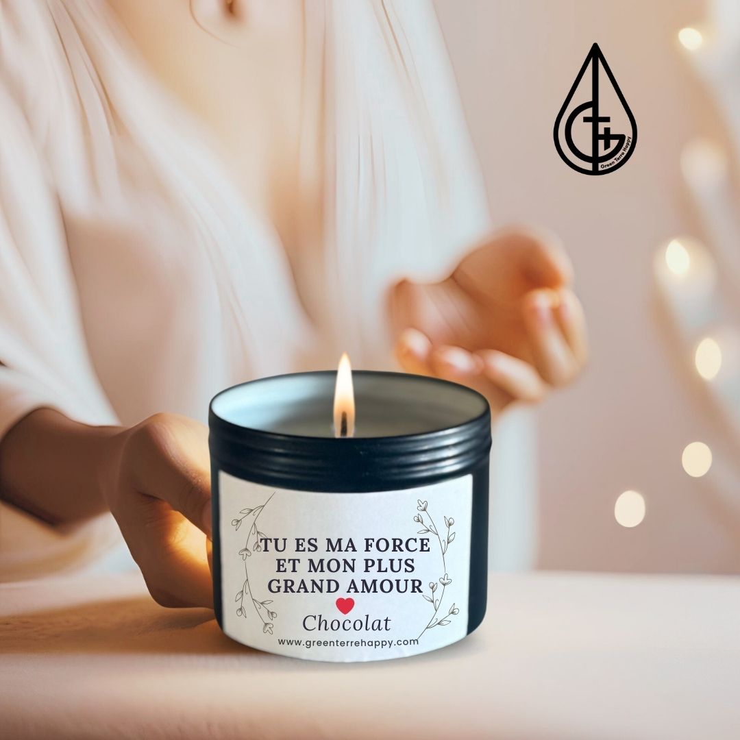 Bougie parfumée personnalisée message texte /Cadeau unique et sur-mesure pour un ami maman papa grand-mère collègue employé entreprise /Noël