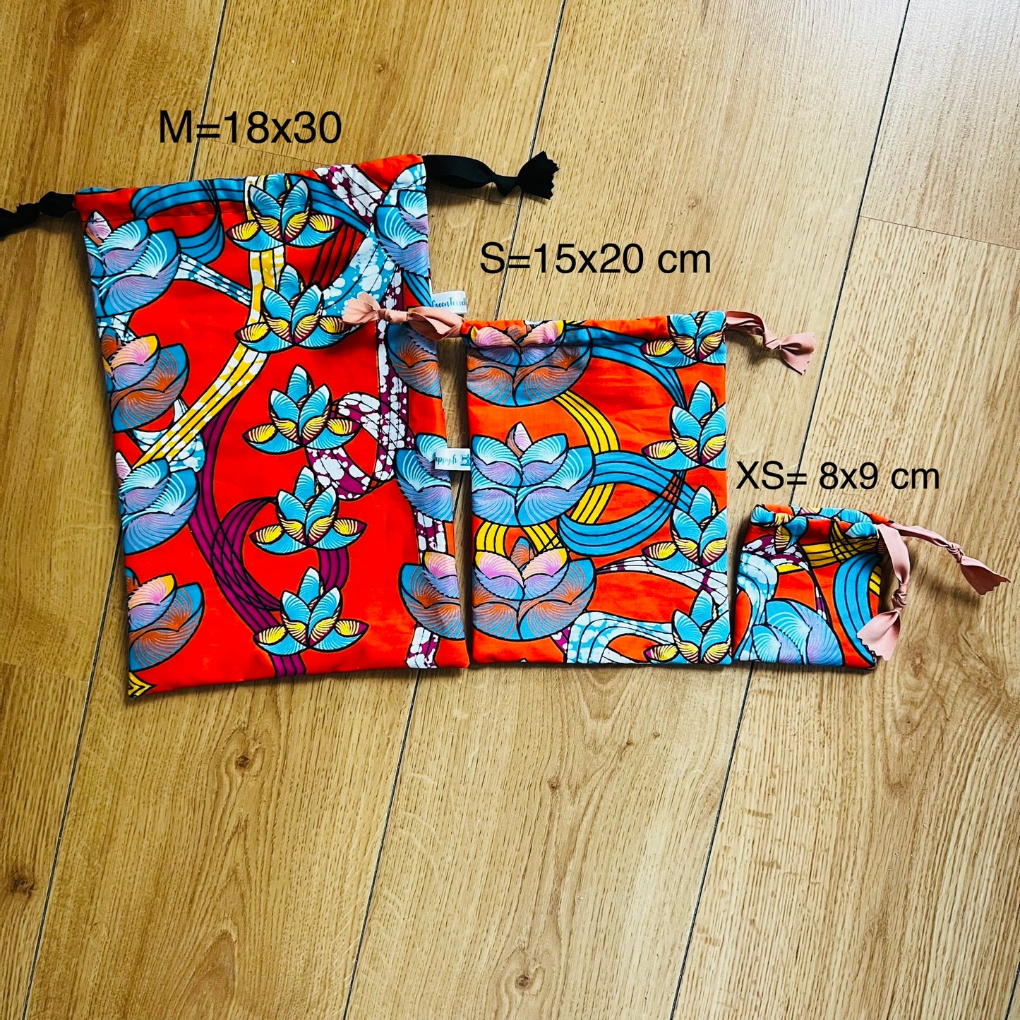 Wiederverwendbare Geschenktütenverpackung ohne Abfall, aus Wachsgewebe, Beutel aus 100 % Baumwolle