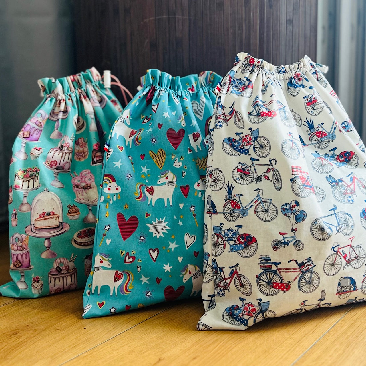 Zero Waste wasserdichte Picknick-Snacktasche aus Baumwolle 32x39 cm aus beschichteter Baumwolle