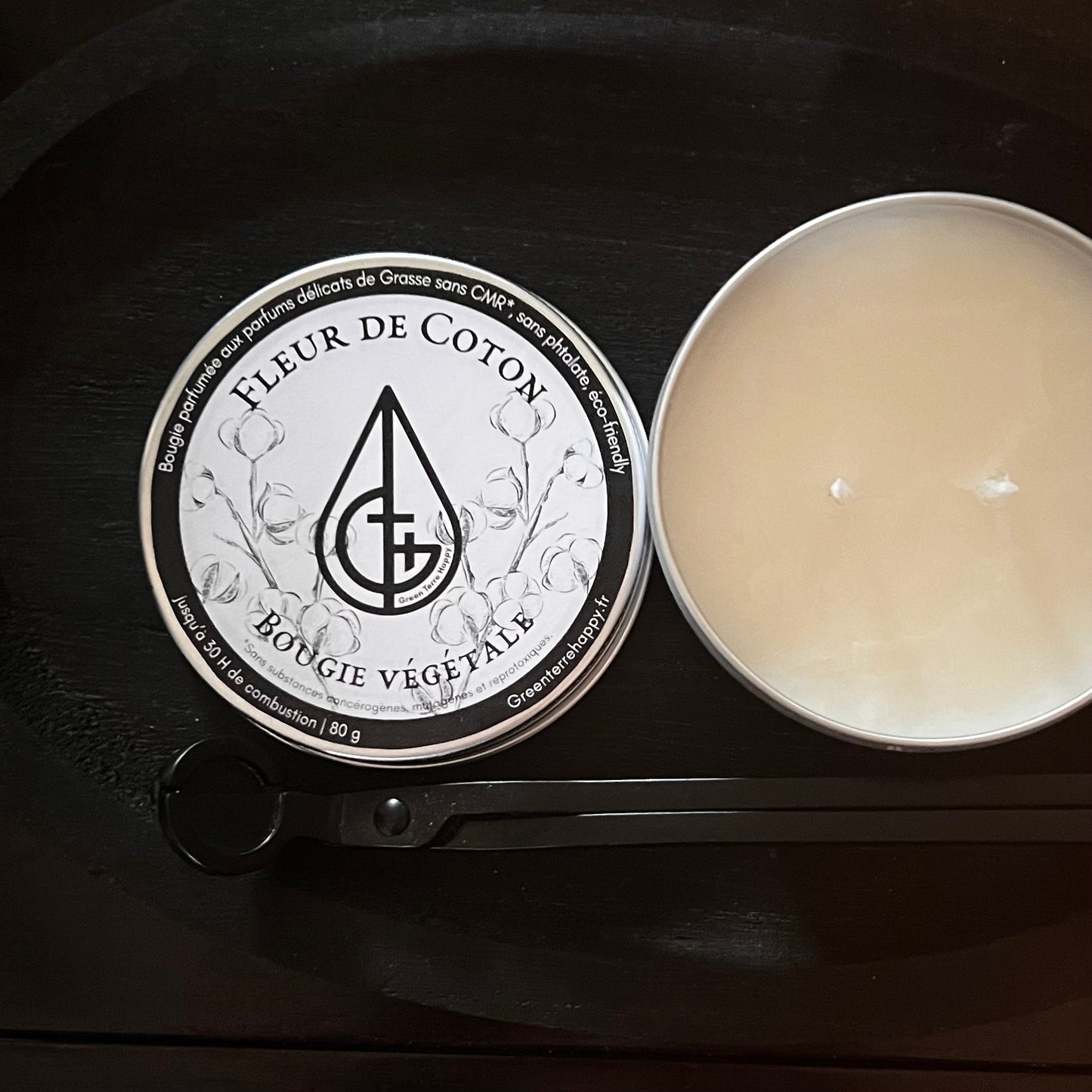 bougie naturelle parfum fleur de coton