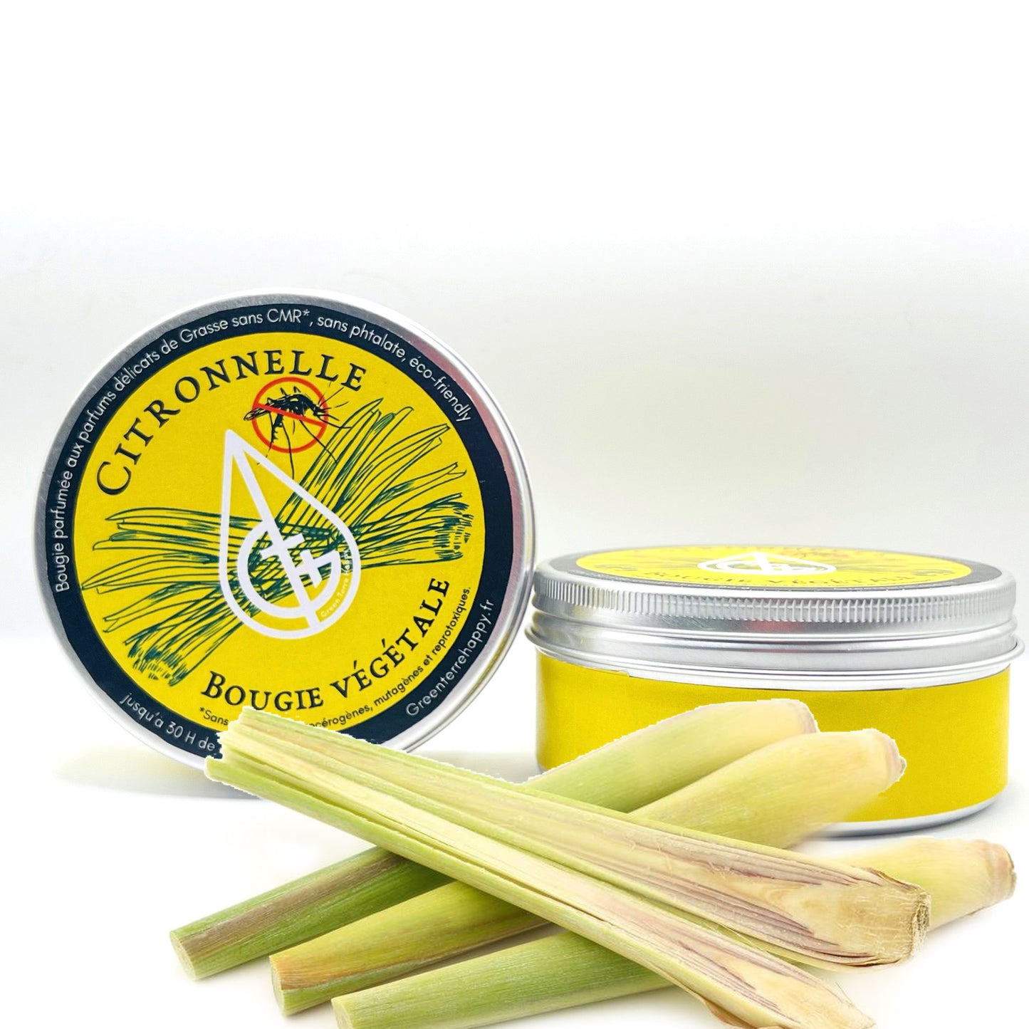 Bougie anti moustiques citronnelle parfum naturel sans substances nocives fait a la main Artisanal et naturel
