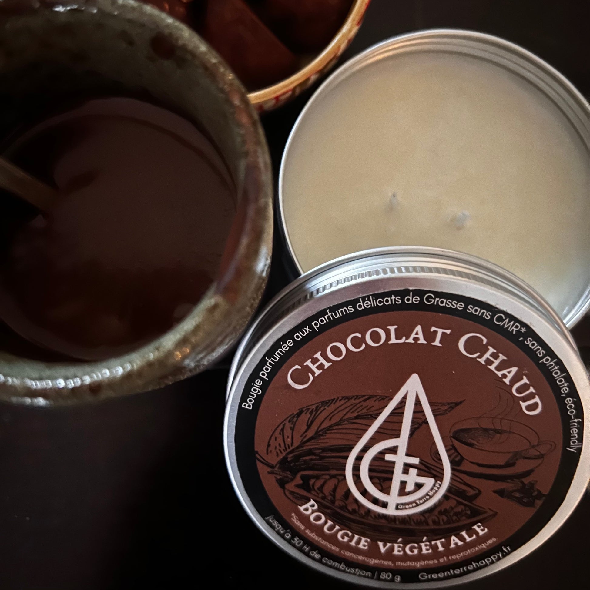 Bougie Vegan au délicieux parfum du Chocolat