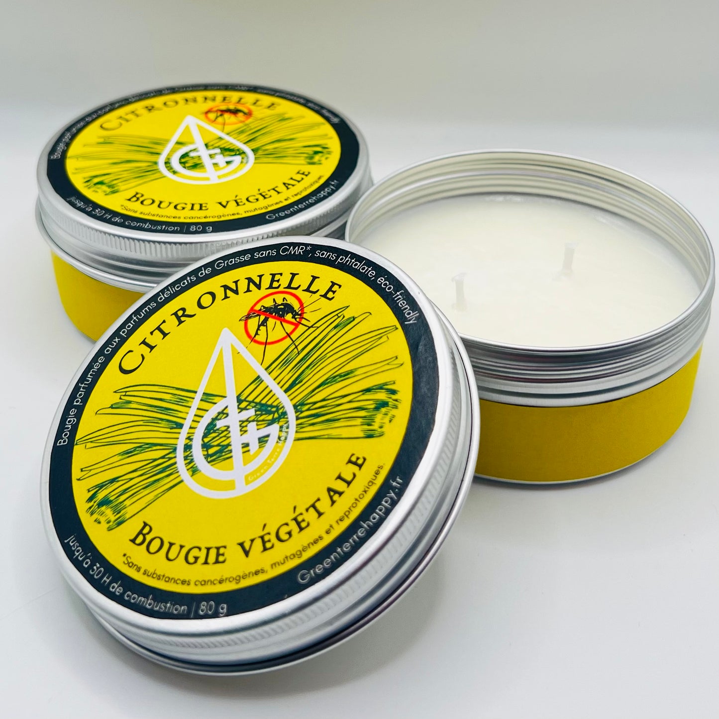 Bougies a la citronnelle ani moustique naturel artisanal et végétal sans substances nocives