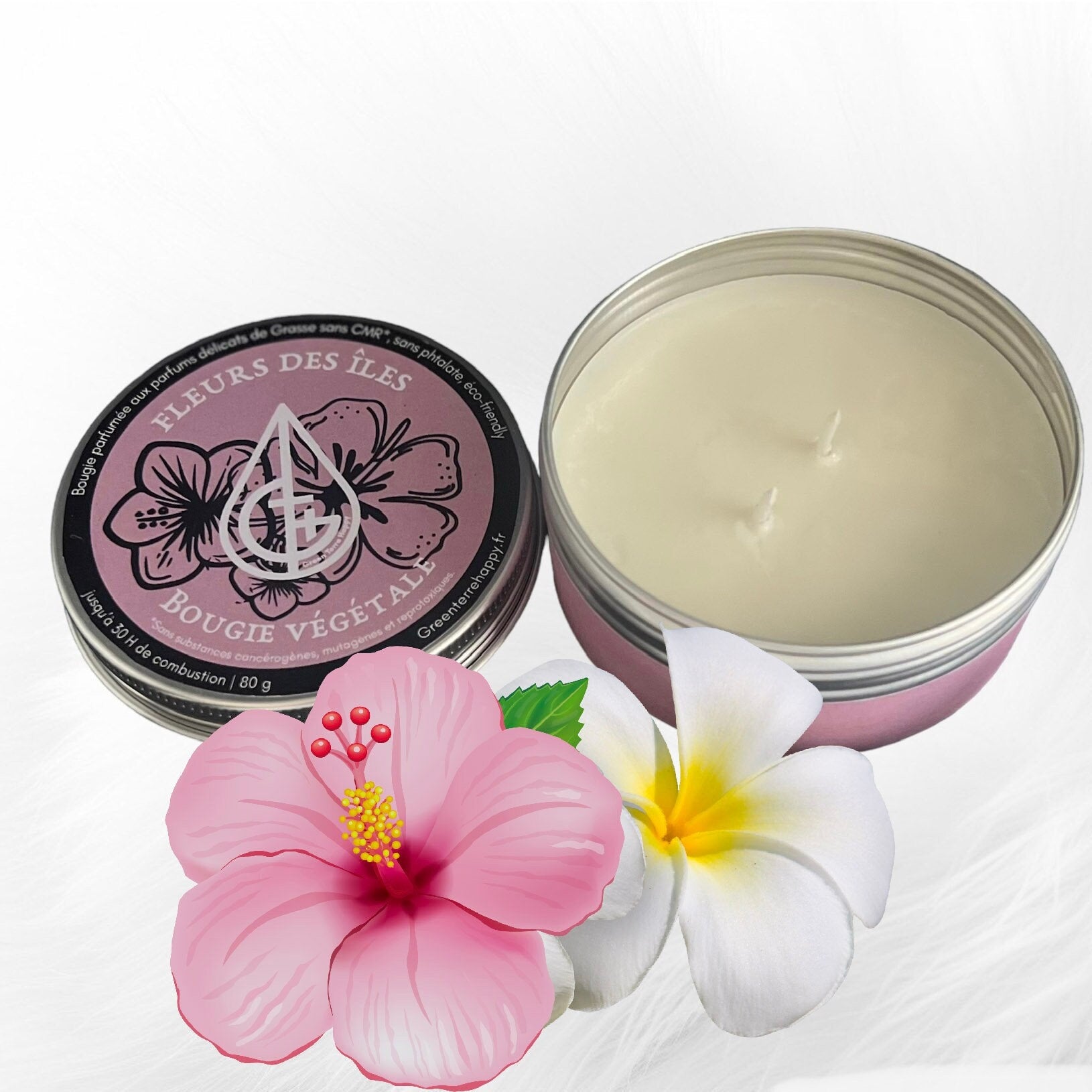 bougie parfumee fleurs des iles bougie a a cire vegetale bougie artisanale