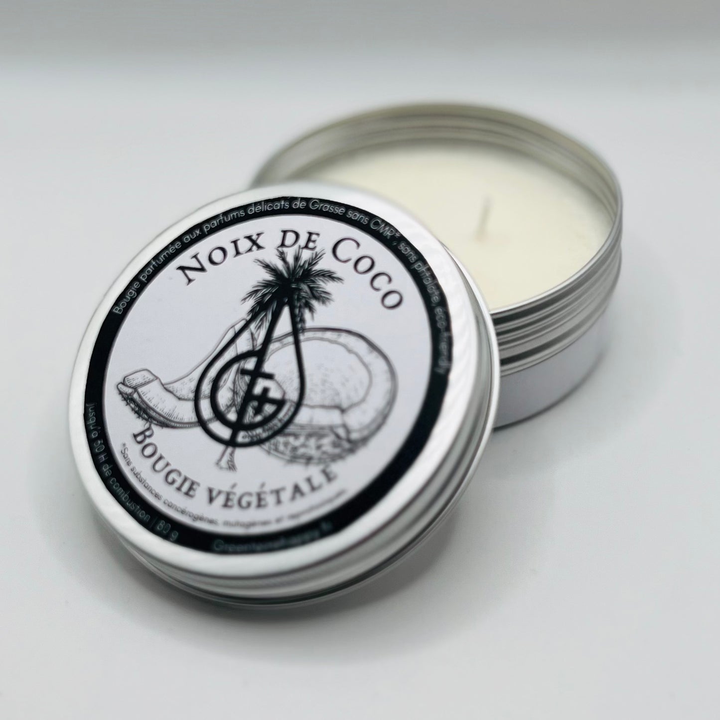 bougie a la cire vegetale parfum noix de coco