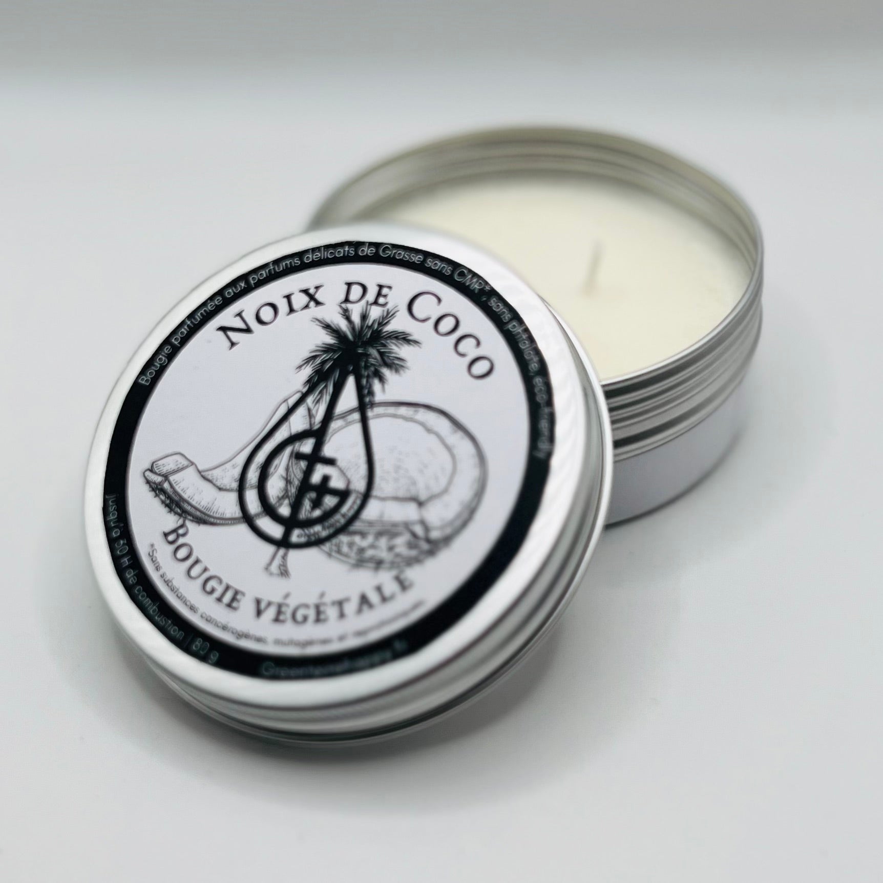 bougie a la cire vegetale parfum noix de coco