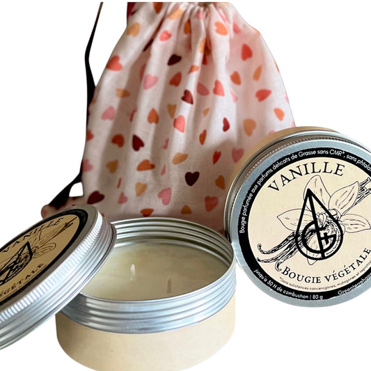 bougie a la vanille des îles parfum longue duré cire végétal au soja et coco bougie vegane