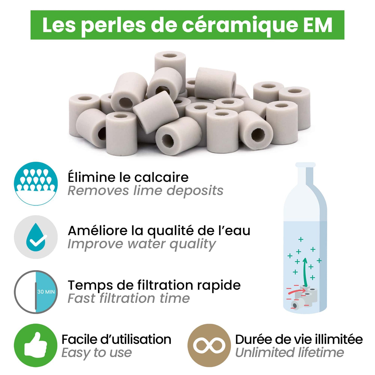 perles de ceramique pour filtrer l'eau naturellement