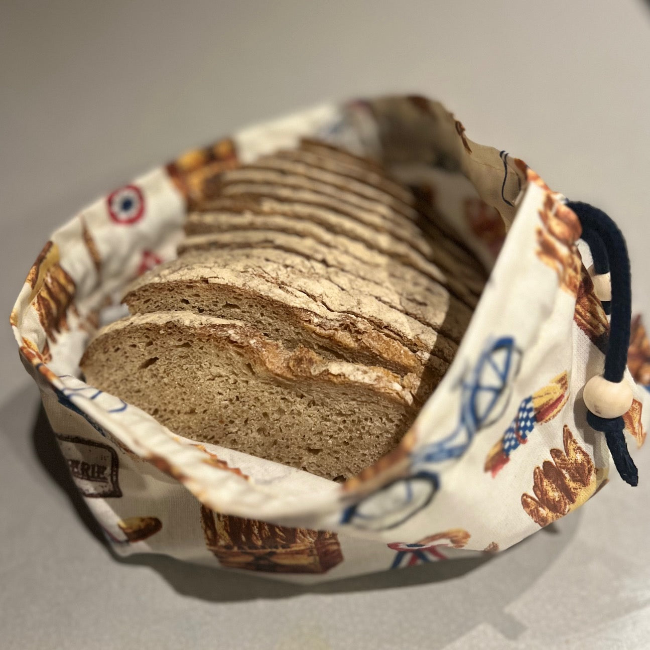 sac en tissus toile cire pains croissant viennoiseries France
