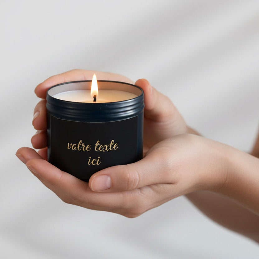 Bougie personnalisée – Message au choix & parfum personnalisable – Cadeau original fait main