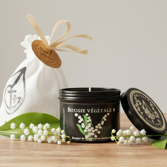 Bougies artisanales au parfum, muguet, porte-bonheur, Idée cadeaux, anniversaire de mariage