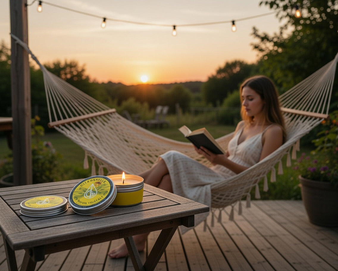 Bougie citronnelle à emporter partout ou vous voulez pour le bien-être de tous 