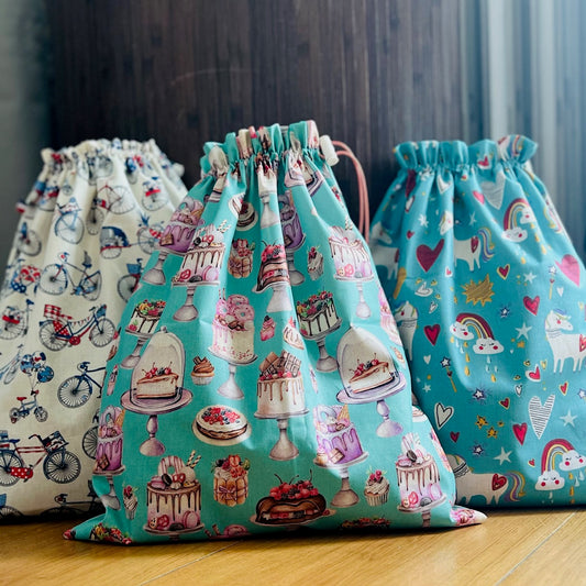 Zero Waste wasserdichte Picknick-Snacktasche aus Baumwolle 32x39 cm aus beschichteter Baumwolle