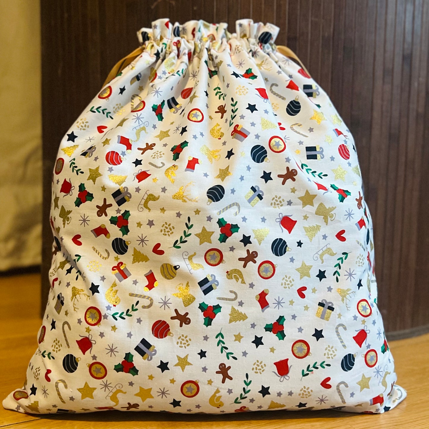 Geschenkverpackung aus doppellagigem Baumwollgazestoff, Zero Waste, wiederverwendbare Beutel