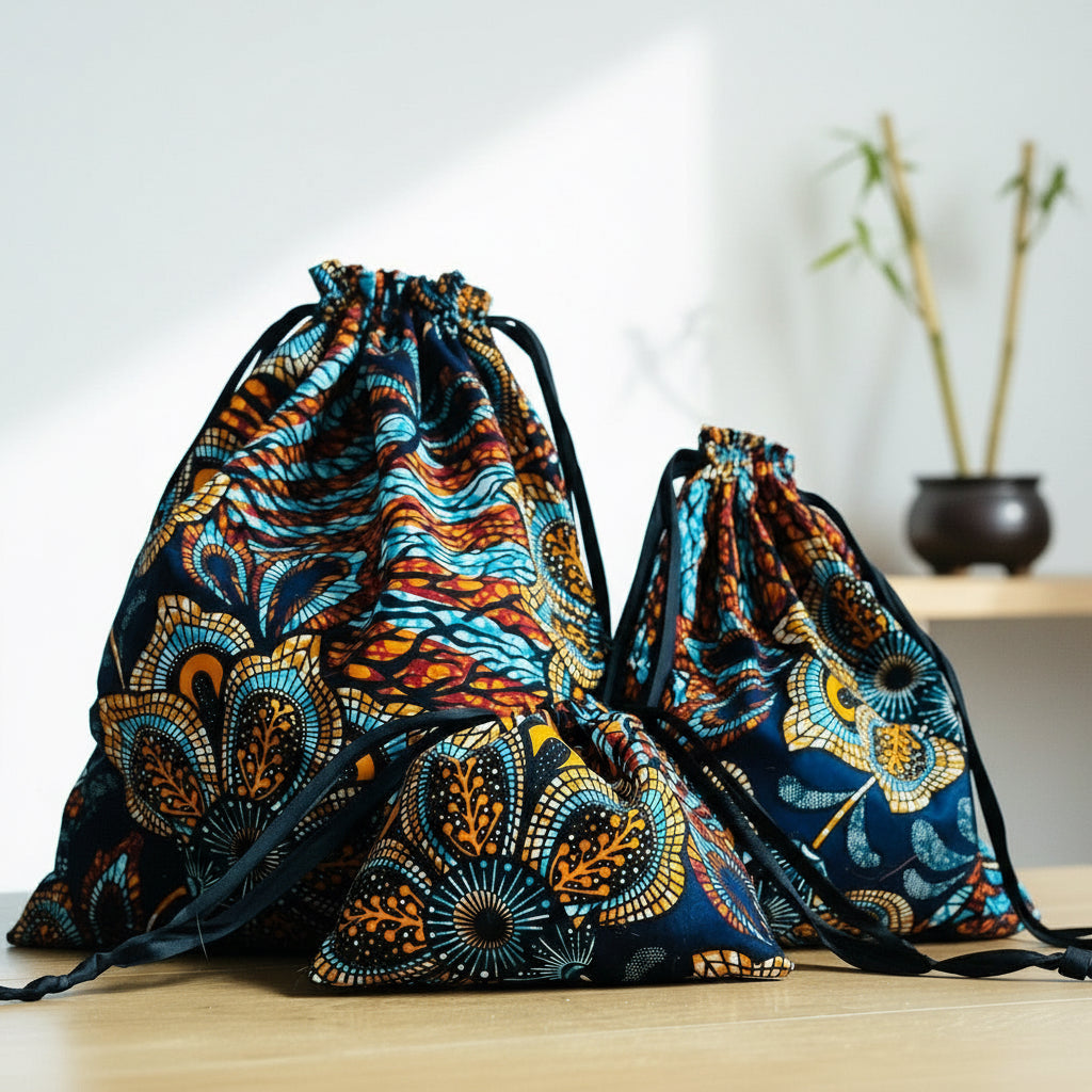 Sac en tissu réutilisable pour faire et emballer un cadeau