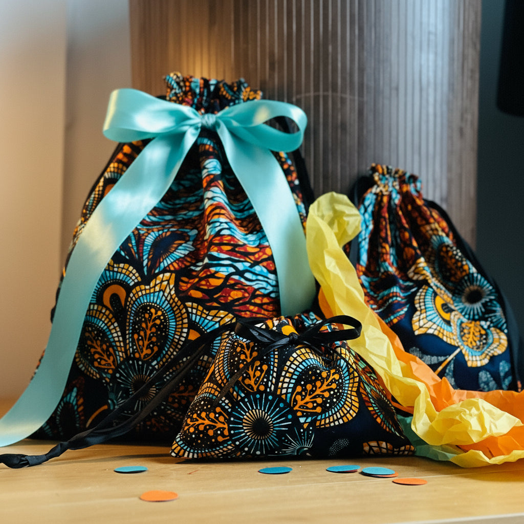 Emballez votre cadeau dans un pochon en tissu réutilisable zéro déchet idée cadeau 